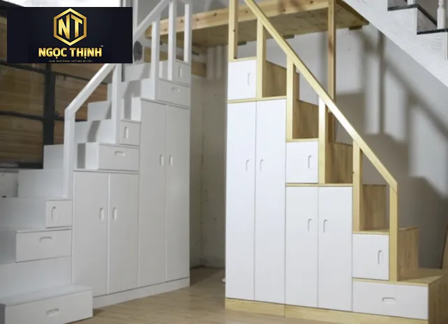 Xưởng Nội Thất Ngọc Thịnh Long Thành - Các mẫu tủ gầm cầu thang đẹp với giá hợp lý và thiết kế sáng tạo giúp tận dụng không gian và nâng cao thẩm mỹ